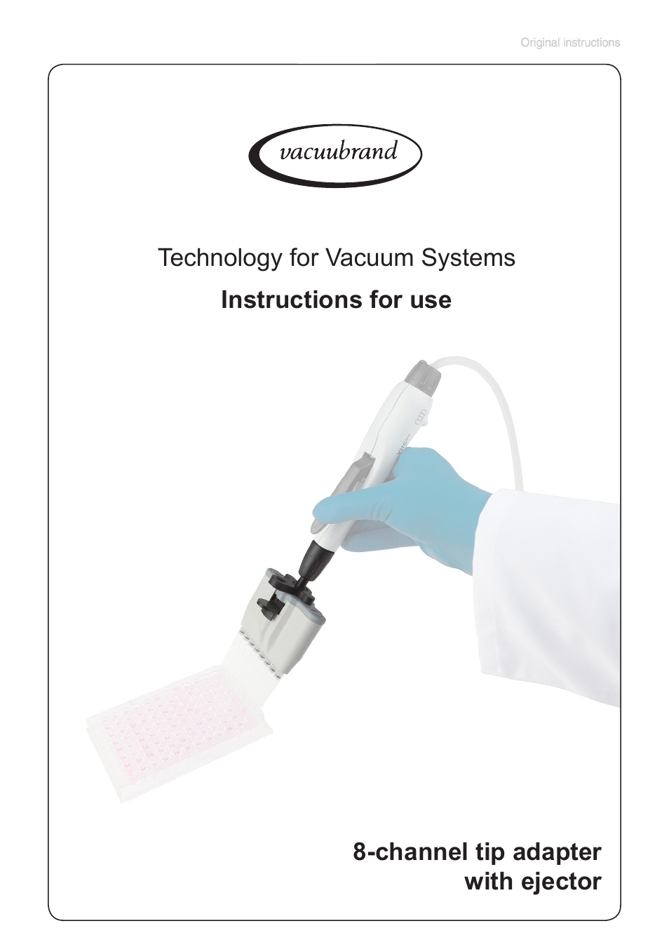 VACUUBRAND 8-channel tip adapter with ejector User Manual | 29 pages