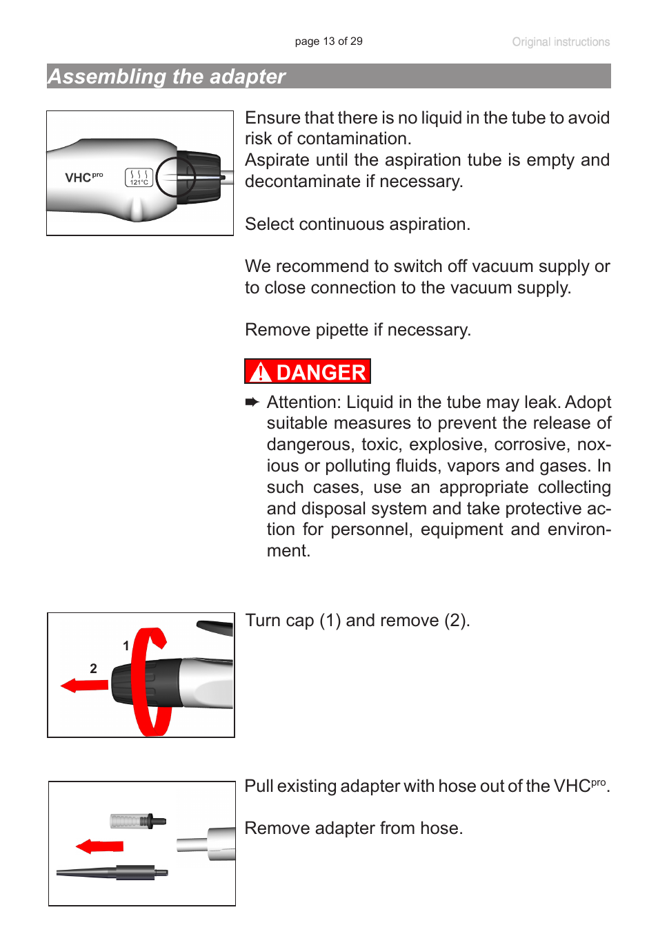 Assembling the adapter | VACUUBRAND 8-channel tip adapter with ejector User Manual | Page 13 / 29