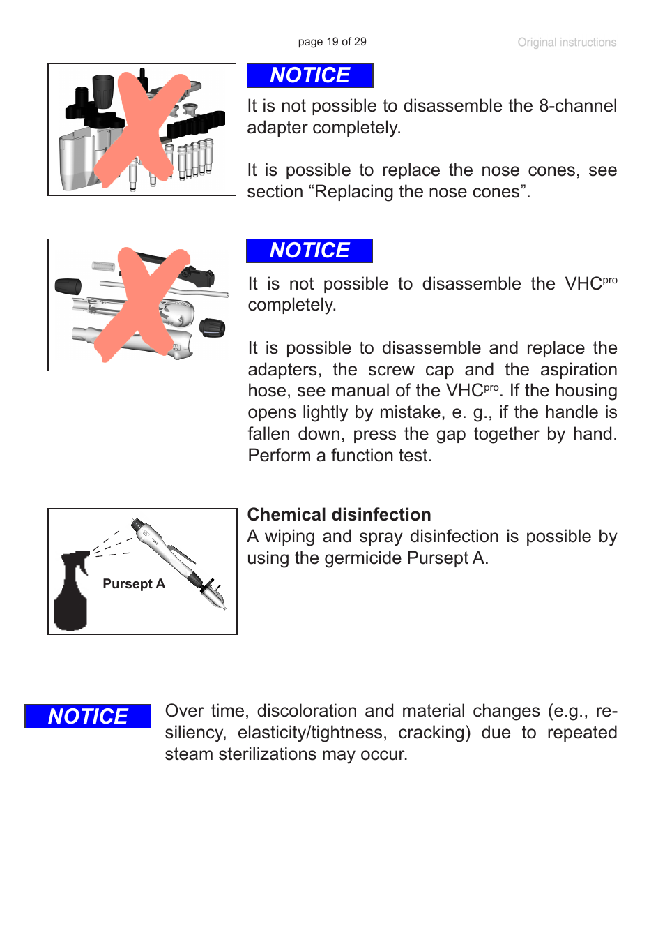 Notice | VACUUBRAND 8-channel tip adapter with ejector User Manual | Page 19 / 29