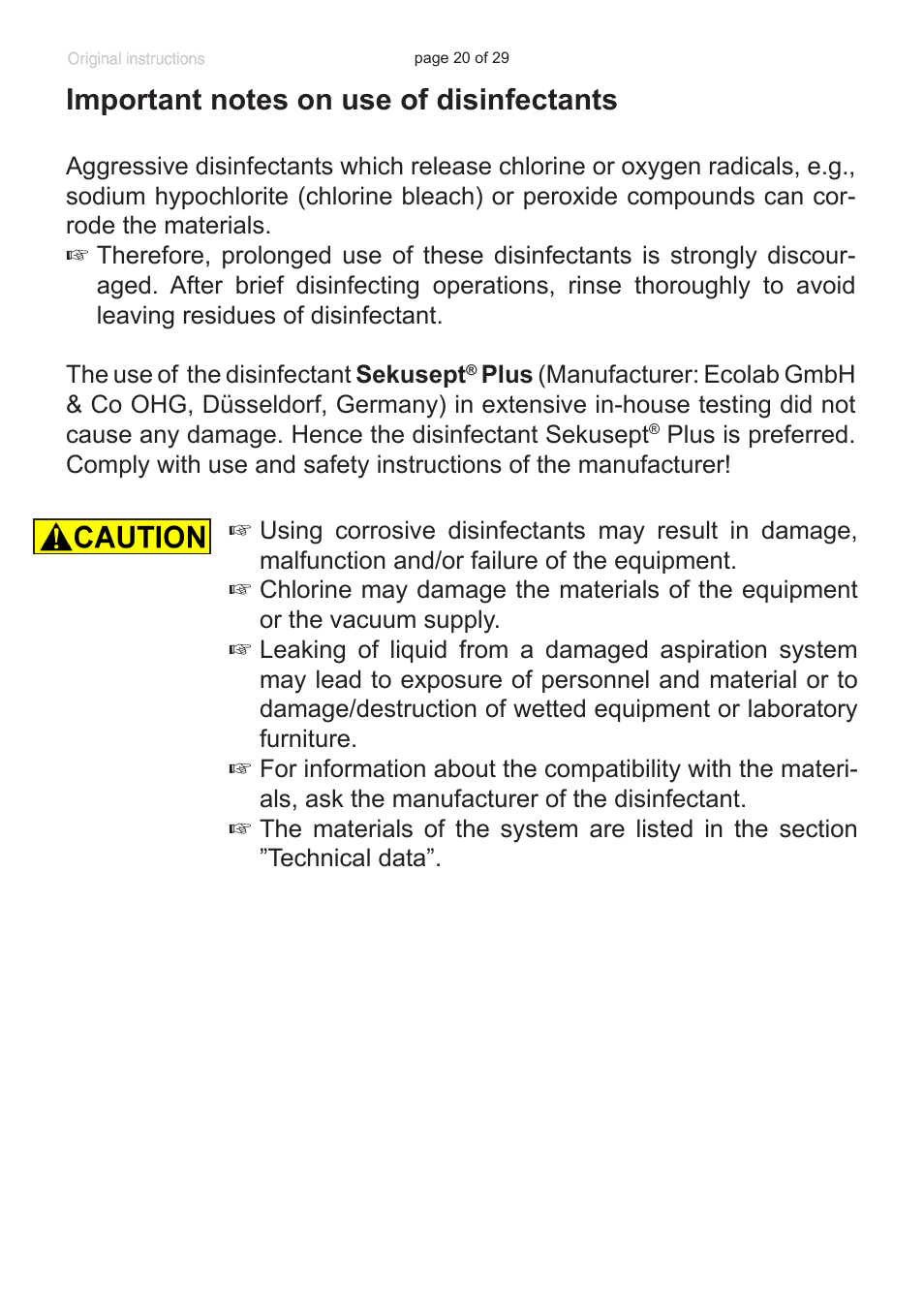 VACUUBRAND 8-channel tip adapter with ejector User Manual | Page 20 / 29