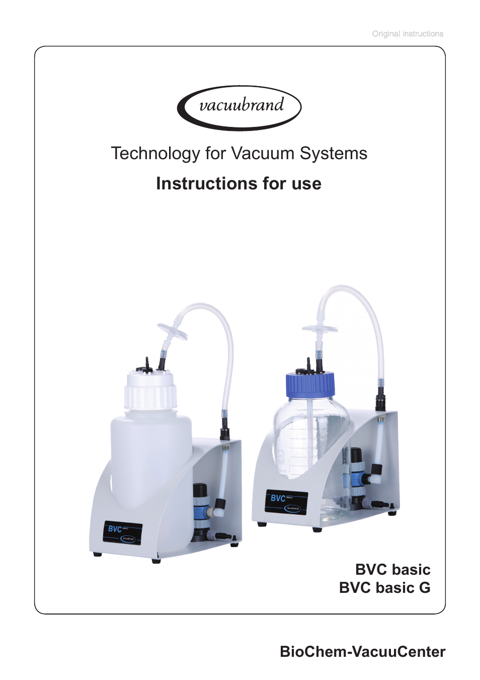 VACUUBRAND BVC basic G User Manual | 35 pages