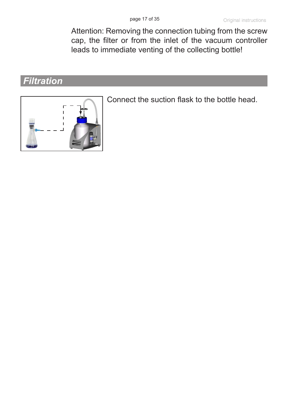 Filtration | VACUUBRAND BVC basic G User Manual | Page 17 / 35