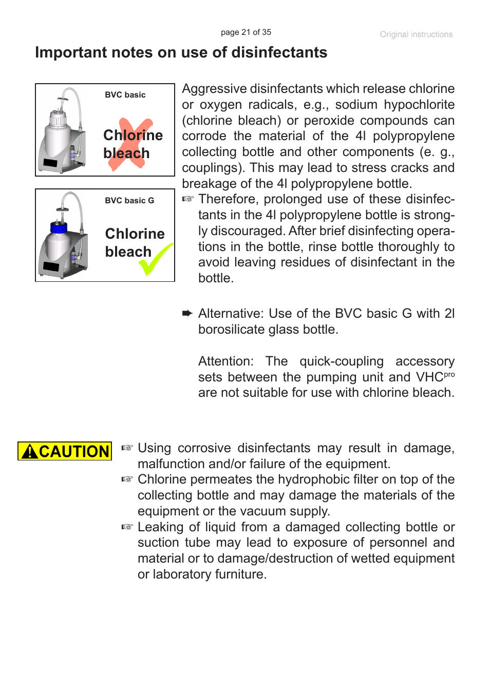 VACUUBRAND BVC basic G User Manual | Page 21 / 35