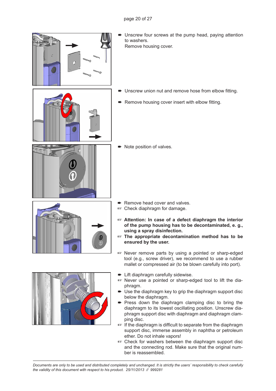 VACUUBRAND VHC Pro User Manual | Page 20 / 27