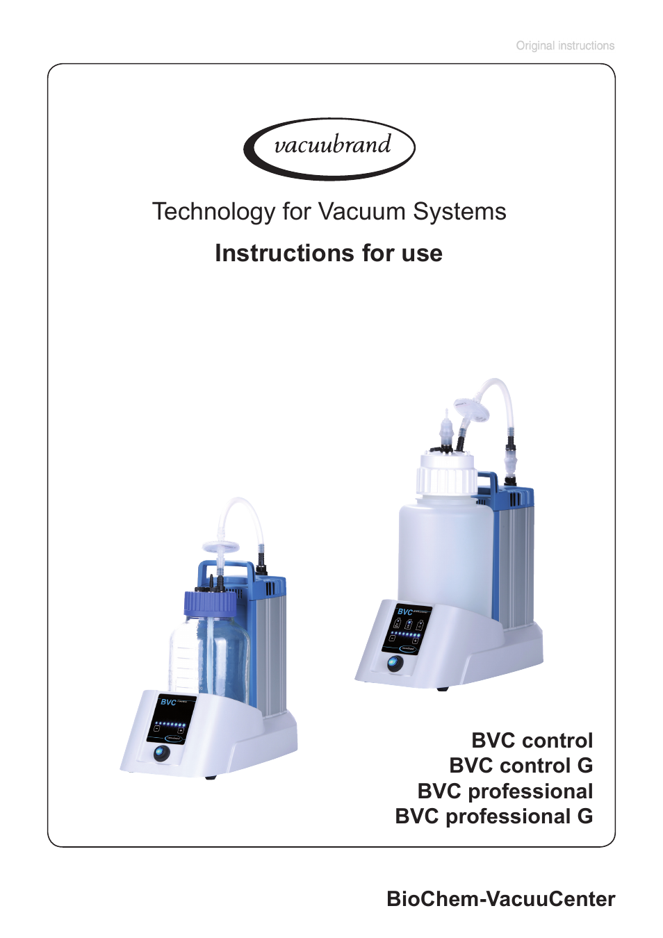 VACUUBRAND BVC professional G User Manual | 68 pages