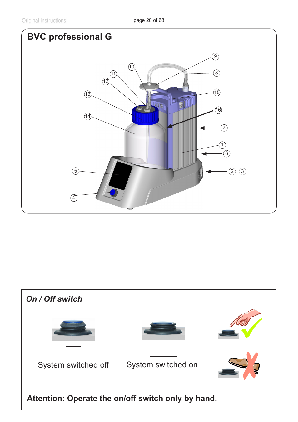 Bvc professional g | VACUUBRAND BVC professional G User Manual | Page 20 / 68