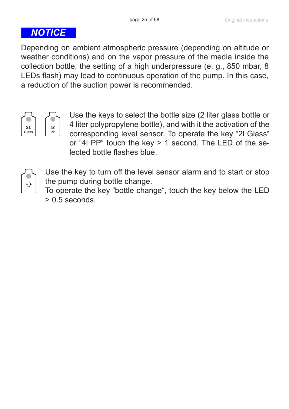 Notice | VACUUBRAND BVC professional G User Manual | Page 25 / 68