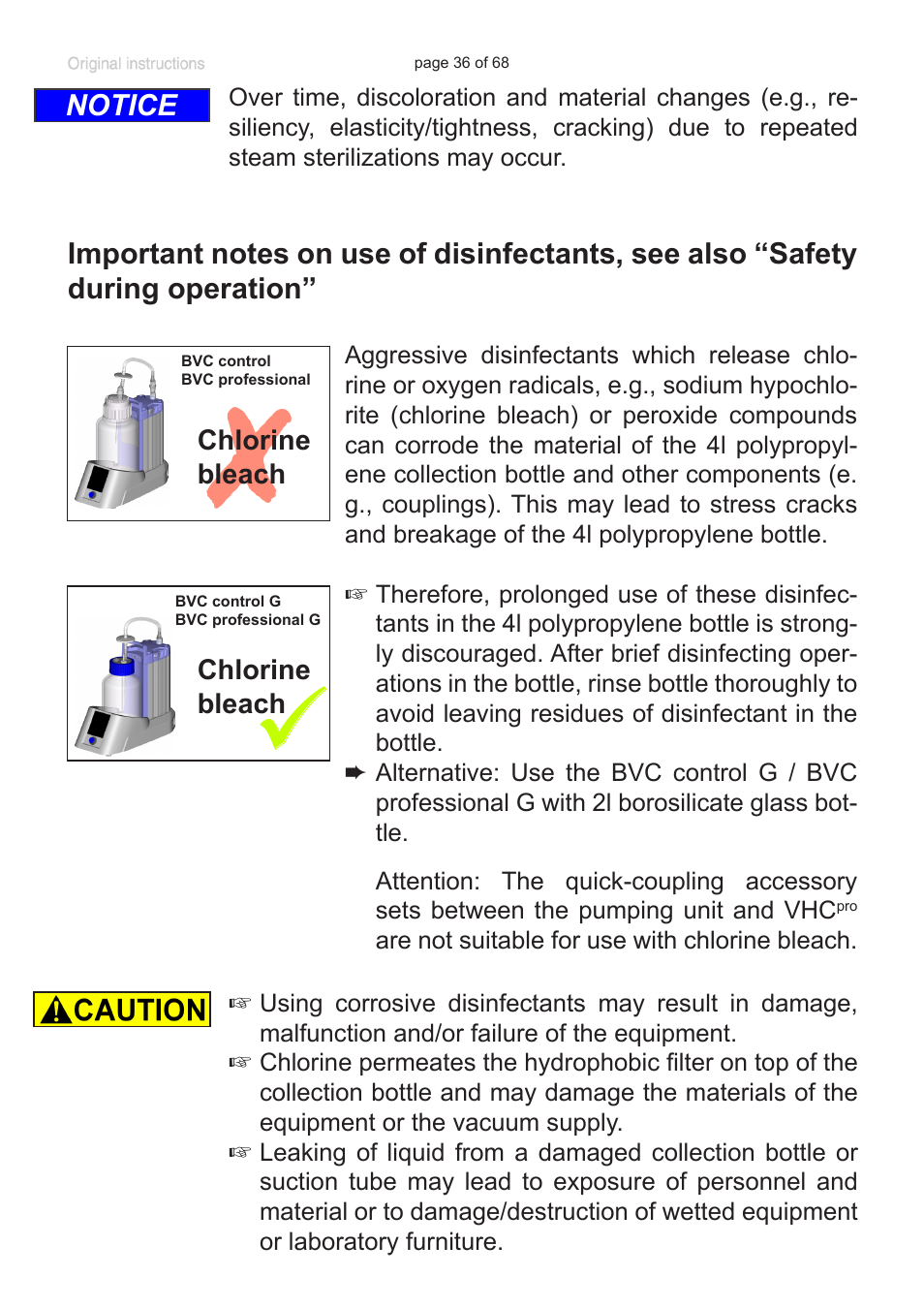 Notice | VACUUBRAND BVC professional G User Manual | Page 36 / 68