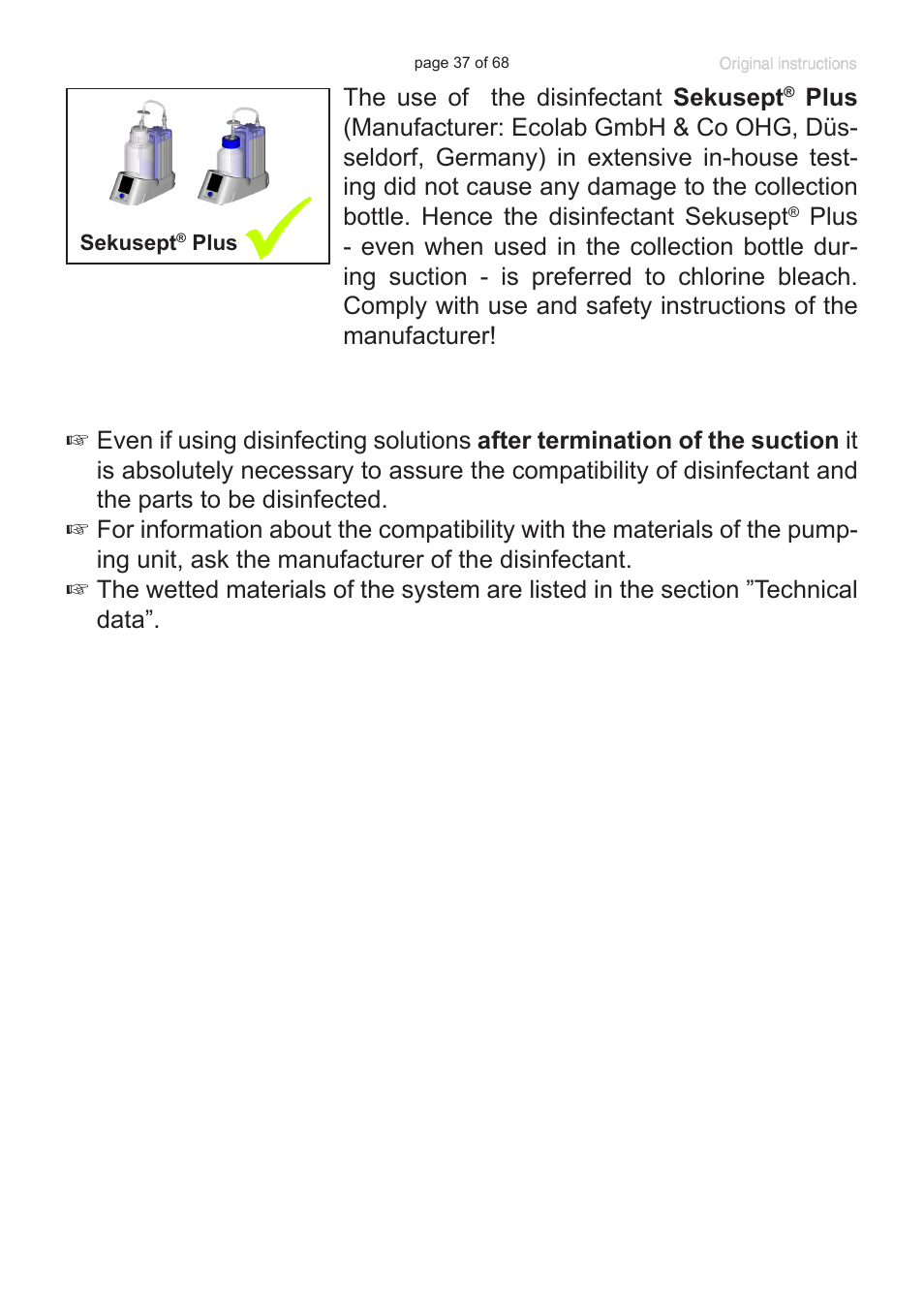 VACUUBRAND BVC professional G User Manual | Page 37 / 68