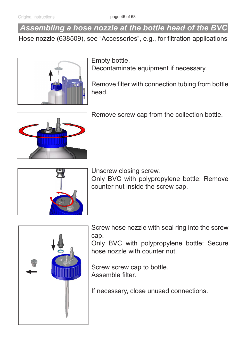 VACUUBRAND BVC professional G User Manual | Page 46 / 68
