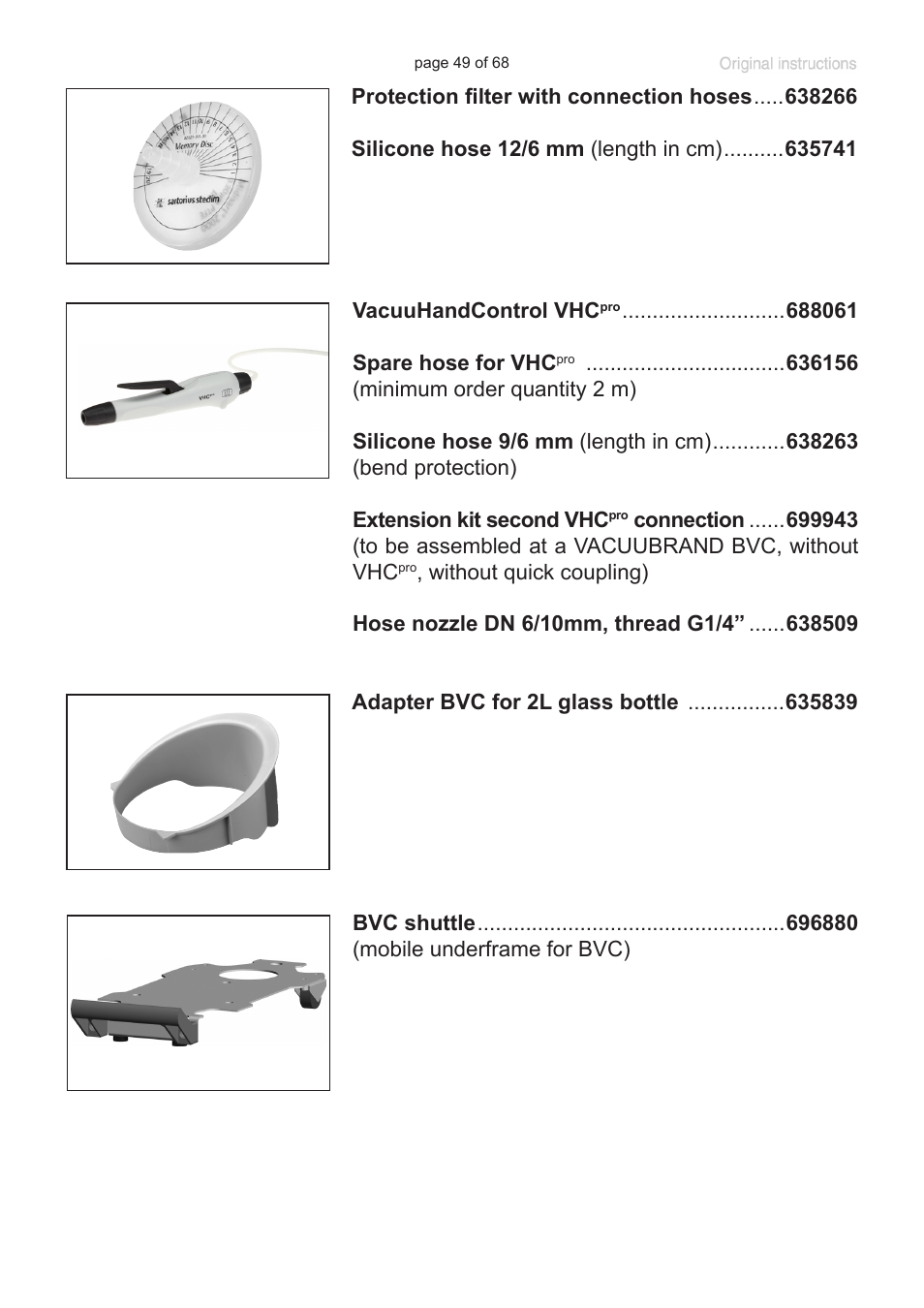VACUUBRAND BVC professional G User Manual | Page 49 / 68