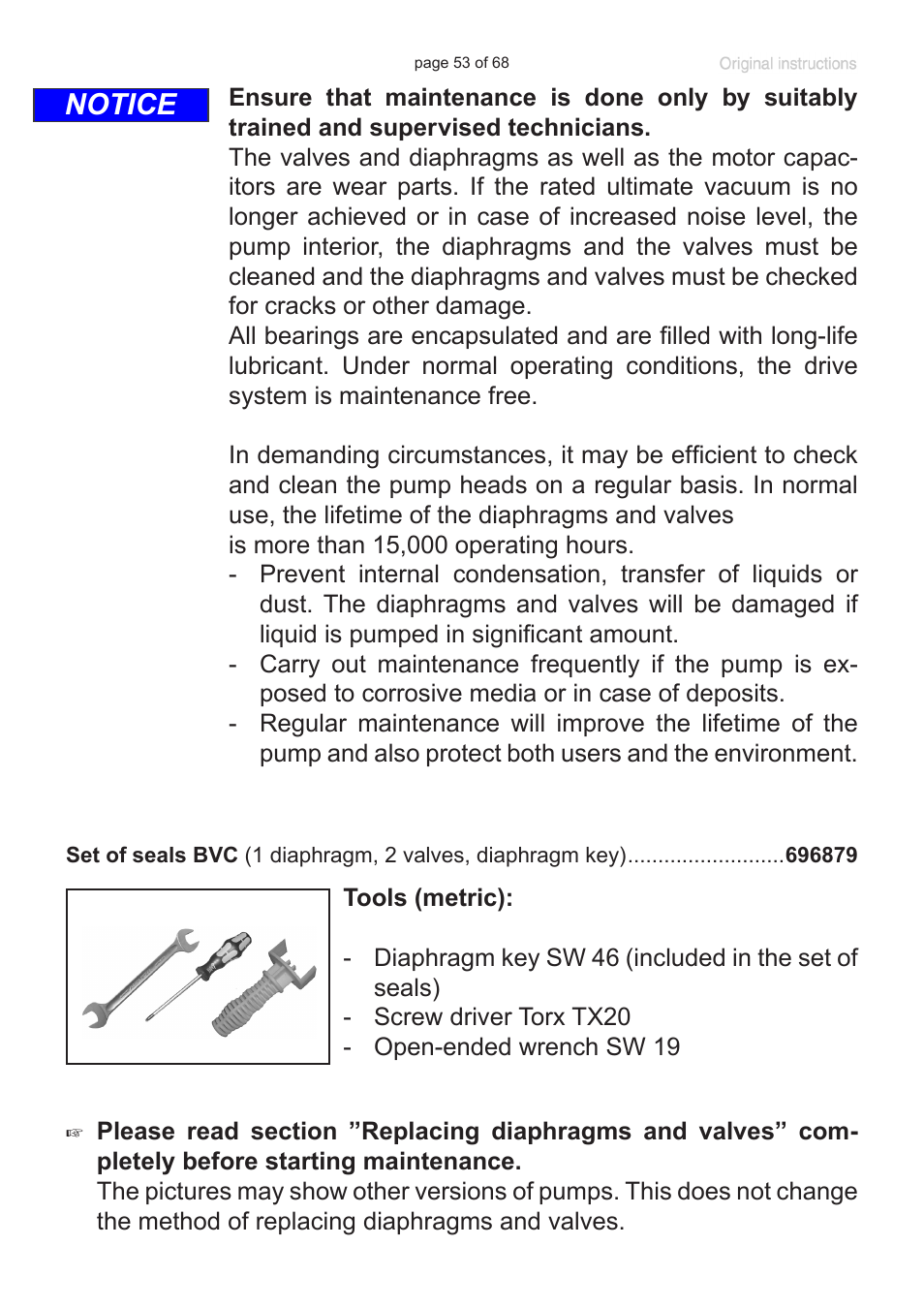 Notice | VACUUBRAND BVC professional G User Manual | Page 53 / 68
