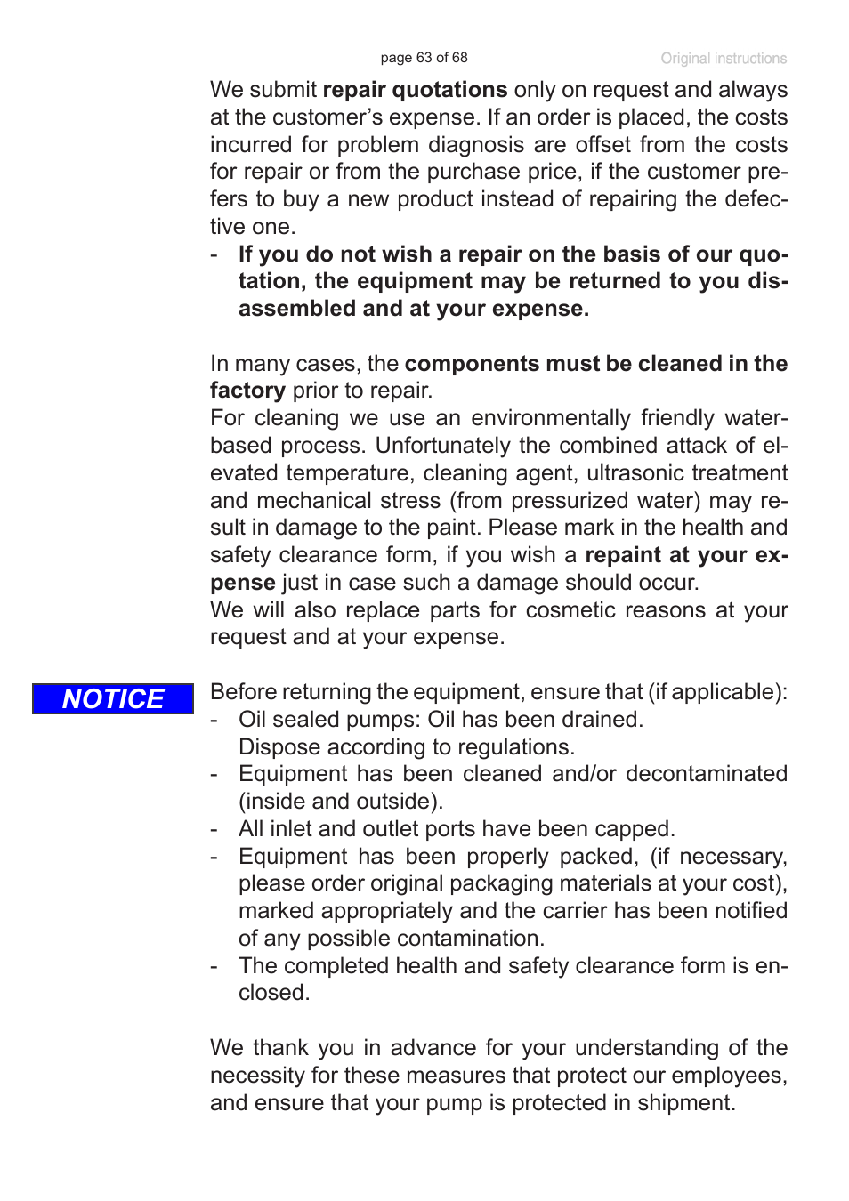 Notice | VACUUBRAND BVC professional G User Manual | Page 63 / 68