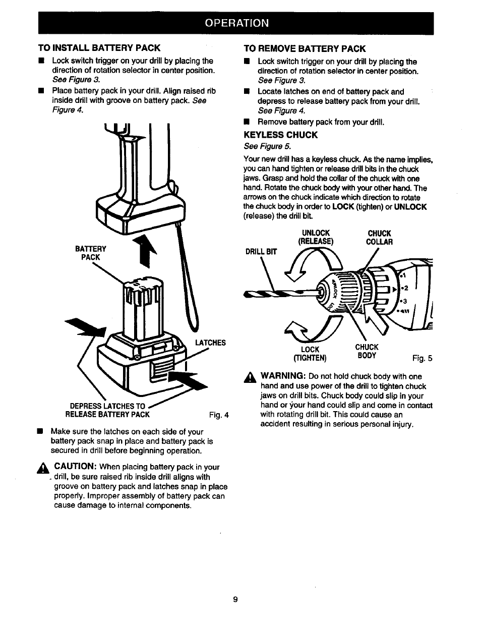 Operation | Craftsman 315.11196 User Manual | Page 9 / 16