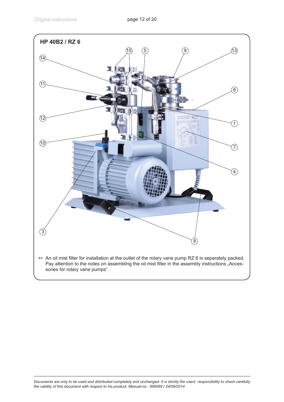 VACUUBRAND HP 63B2 User Manual | Page 12 / 20