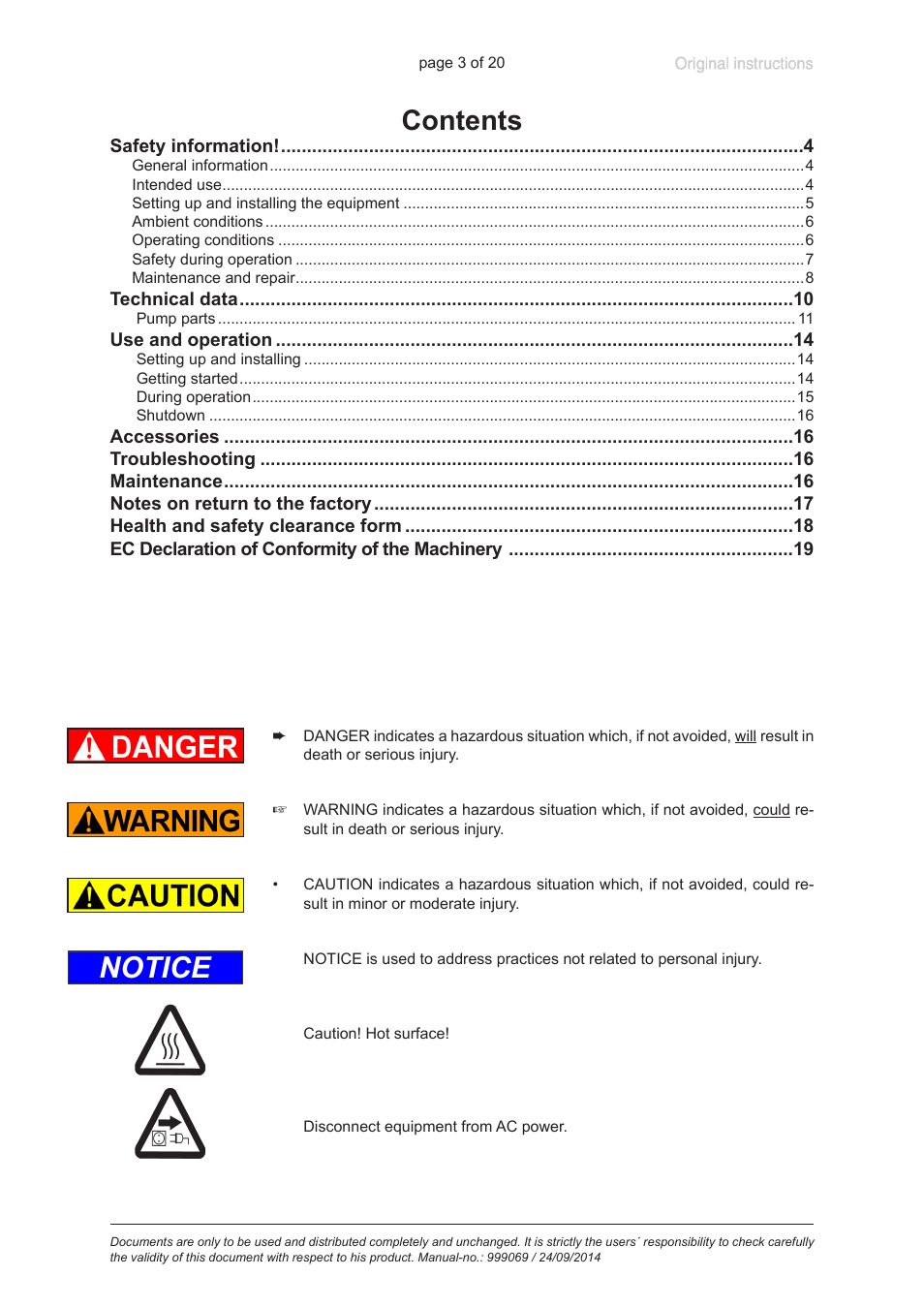 VACUUBRAND HP 63B2 User Manual | Page 3 / 20