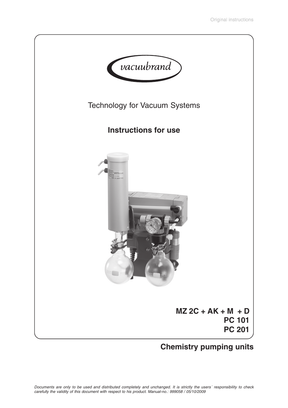 VACUUBRAND MZ 2C +AK+M+D User Manual | 26 pages