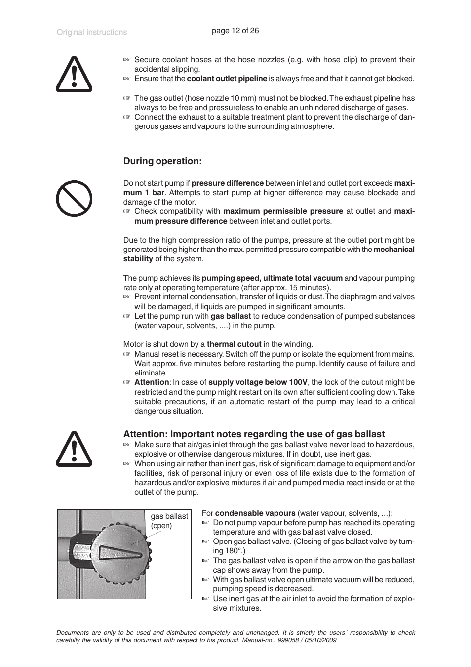 VACUUBRAND MZ 2C +AK+M+D User Manual | Page 12 / 26