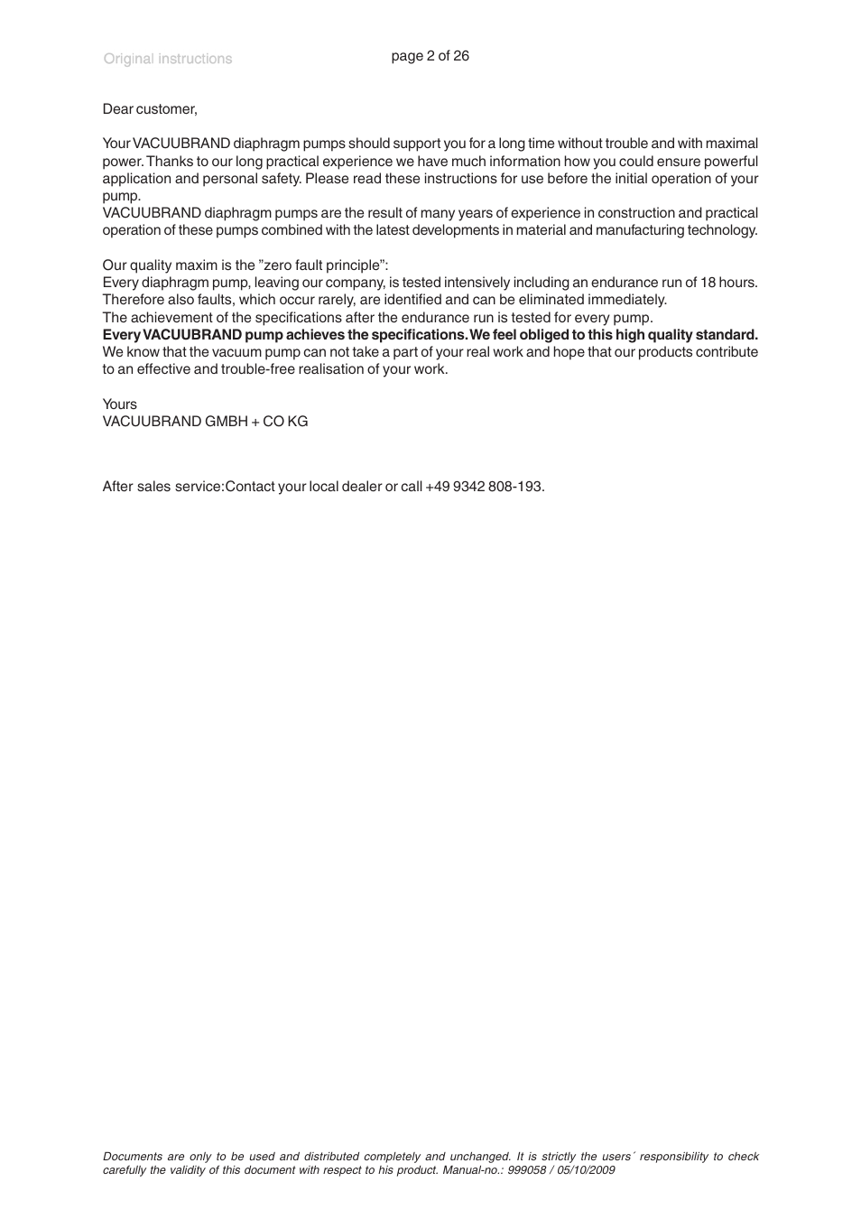 VACUUBRAND MZ 2C +AK+M+D User Manual | Page 2 / 26