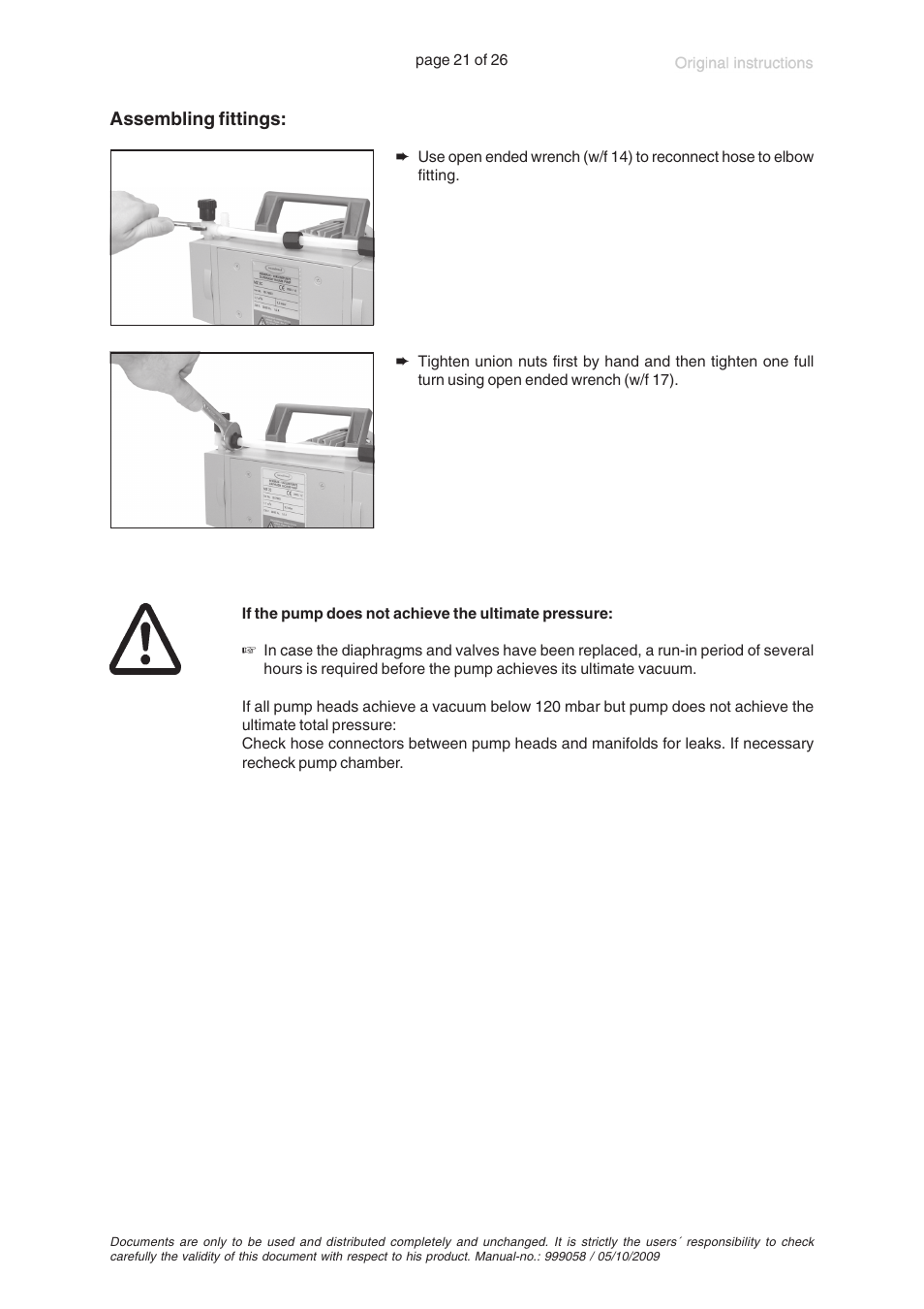 VACUUBRAND MZ 2C +AK+M+D User Manual | Page 21 / 26