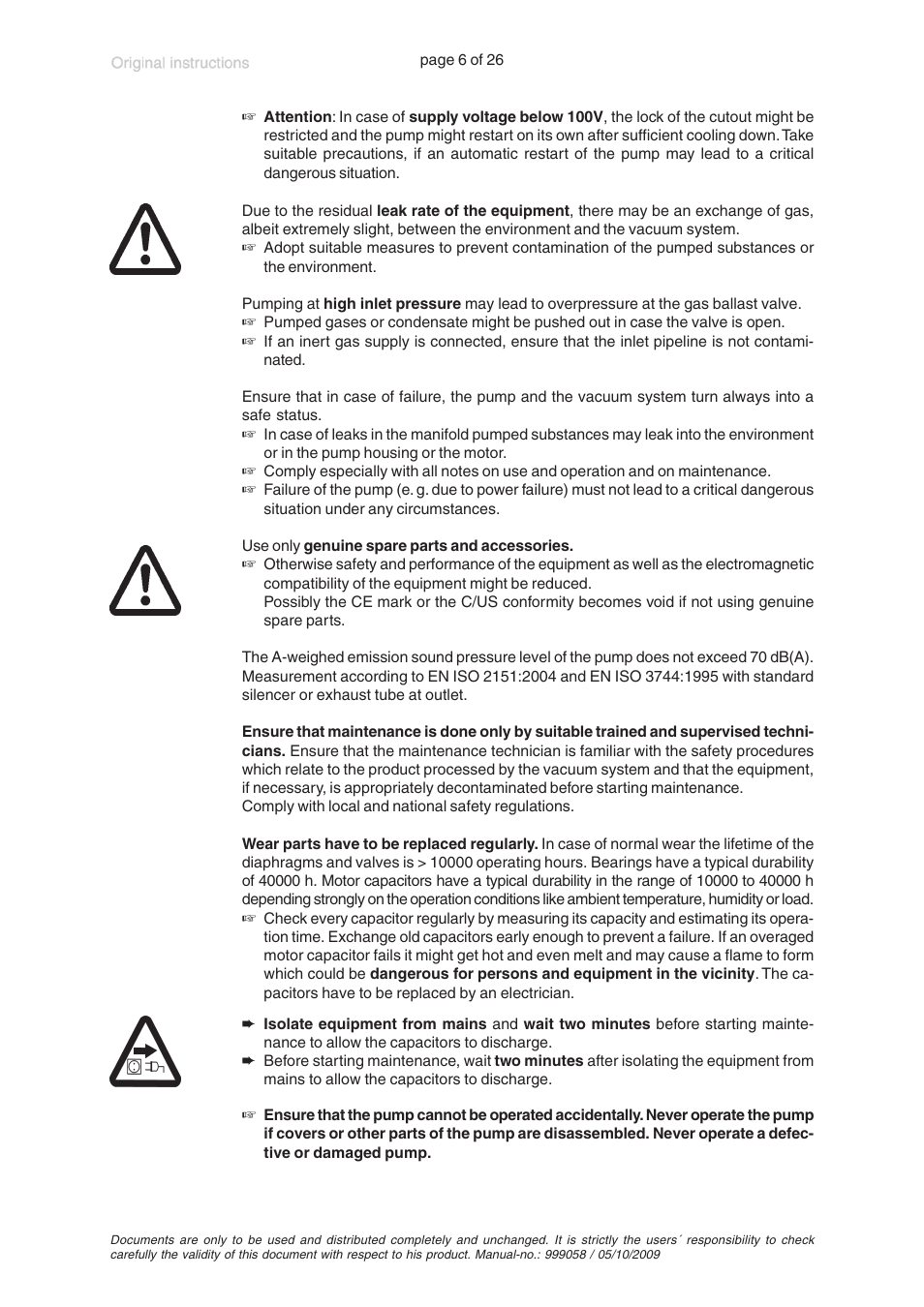 VACUUBRAND MZ 2C +AK+M+D User Manual | Page 6 / 26