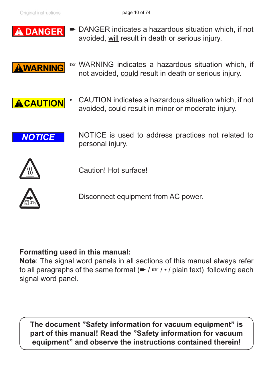 Notice | VACUUBRAND MZ 2C NT +AK+M+D User Manual | Page 10 / 74