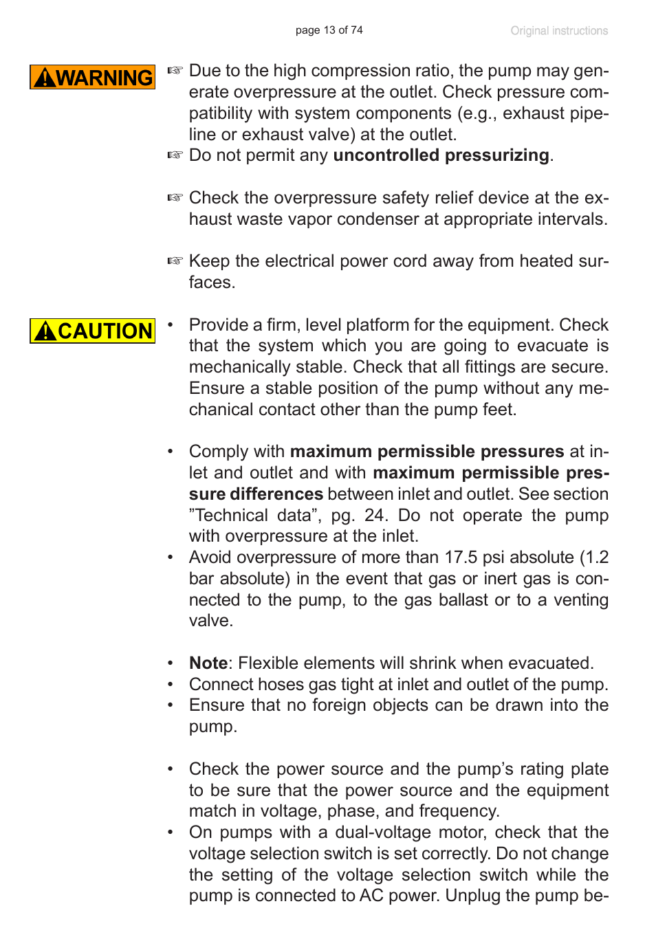 VACUUBRAND MZ 2C NT +AK+M+D User Manual | Page 13 / 74