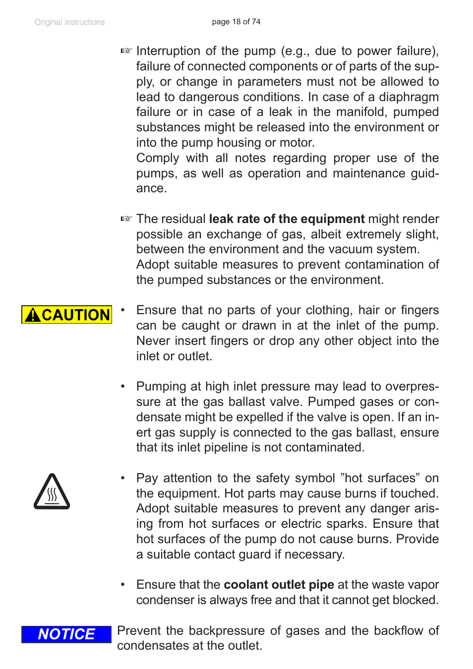 Notice | VACUUBRAND MZ 2C NT +AK+M+D User Manual | Page 18 / 74