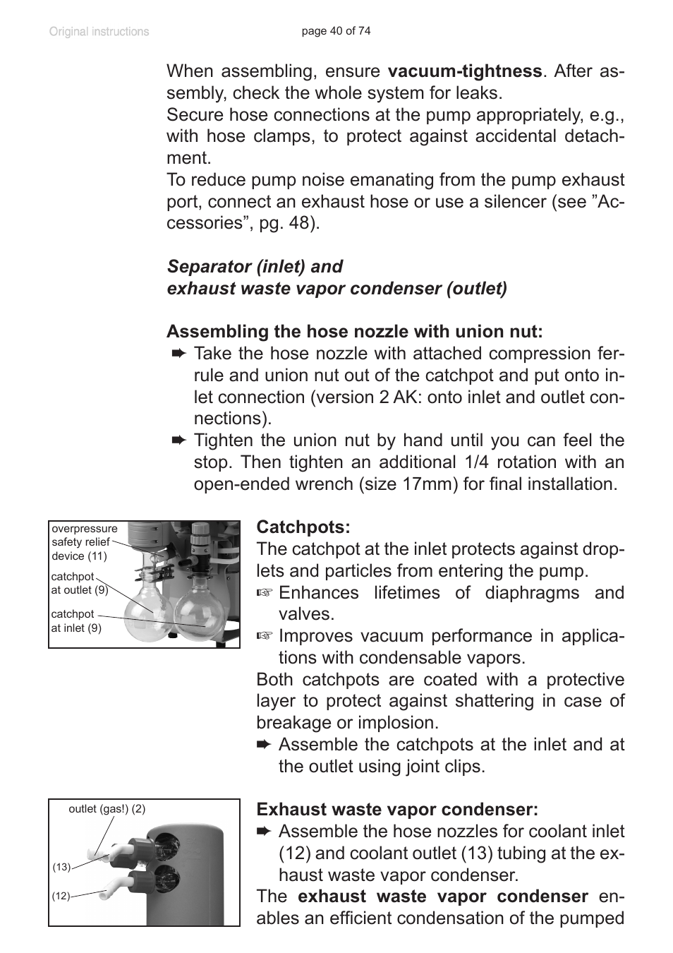 VACUUBRAND MZ 2C NT +AK+M+D User Manual | Page 40 / 74