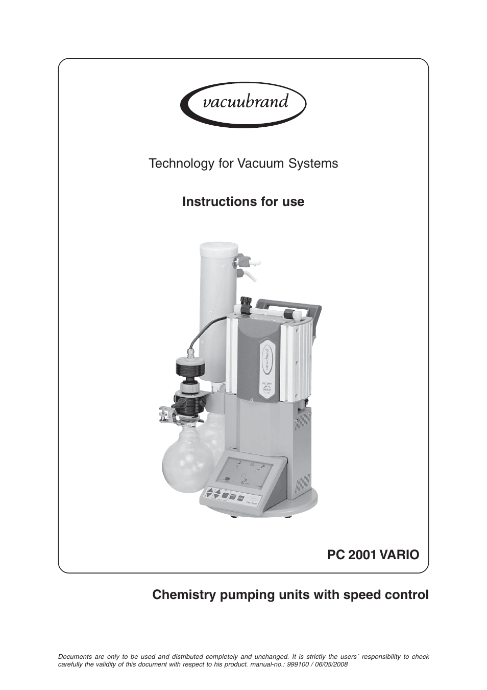 VACUUBRAND PC 2001 VARIO User Manual | 49 pages