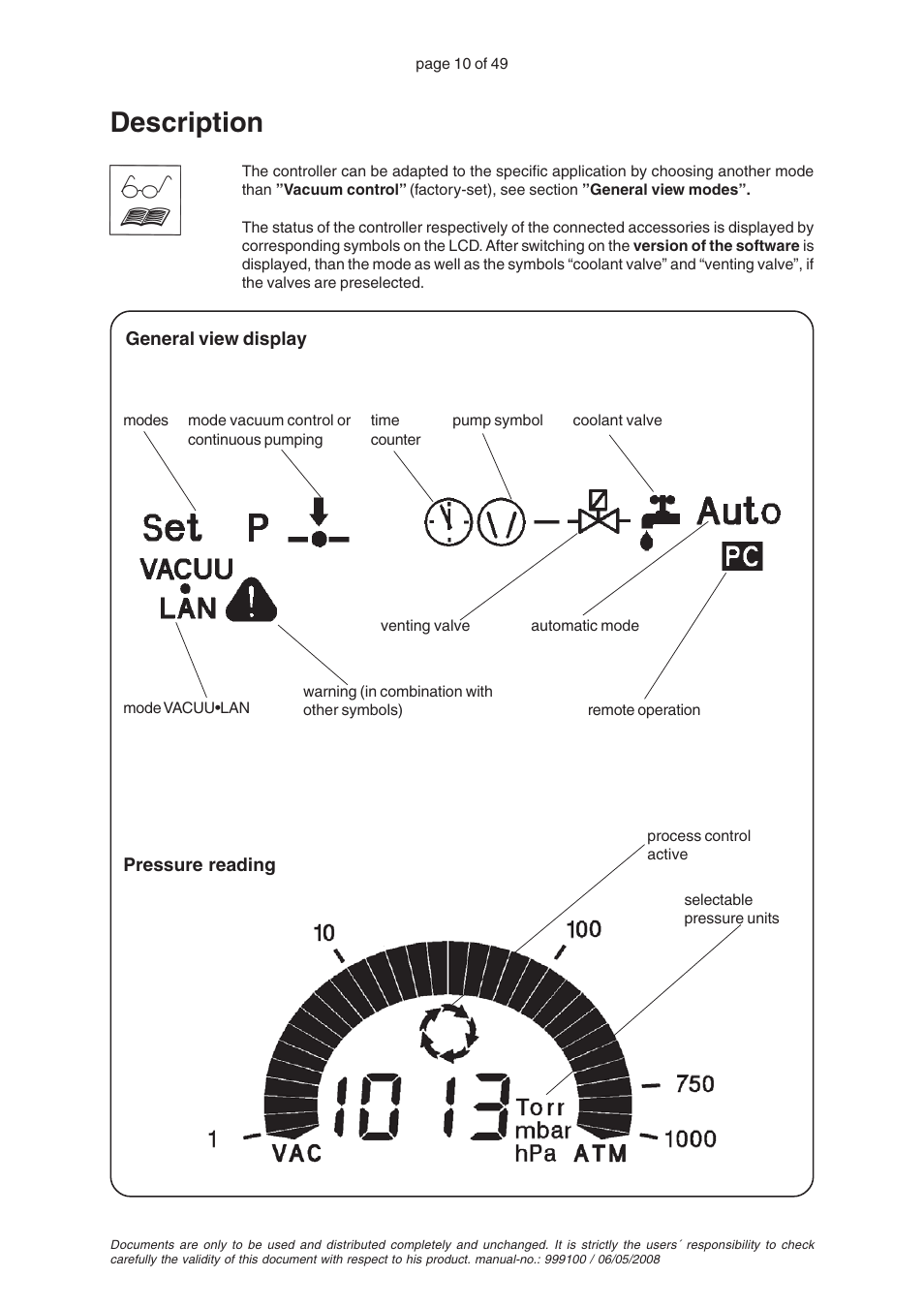 Description | VACUUBRAND PC 2001 VARIO User Manual | Page 10 / 49