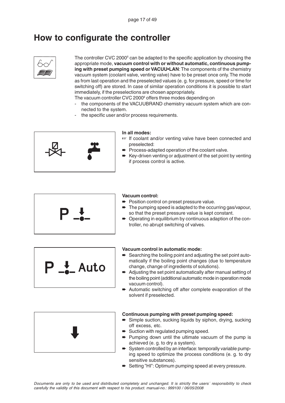 How to configurate the controller | VACUUBRAND PC 2001 VARIO User Manual | Page 17 / 49