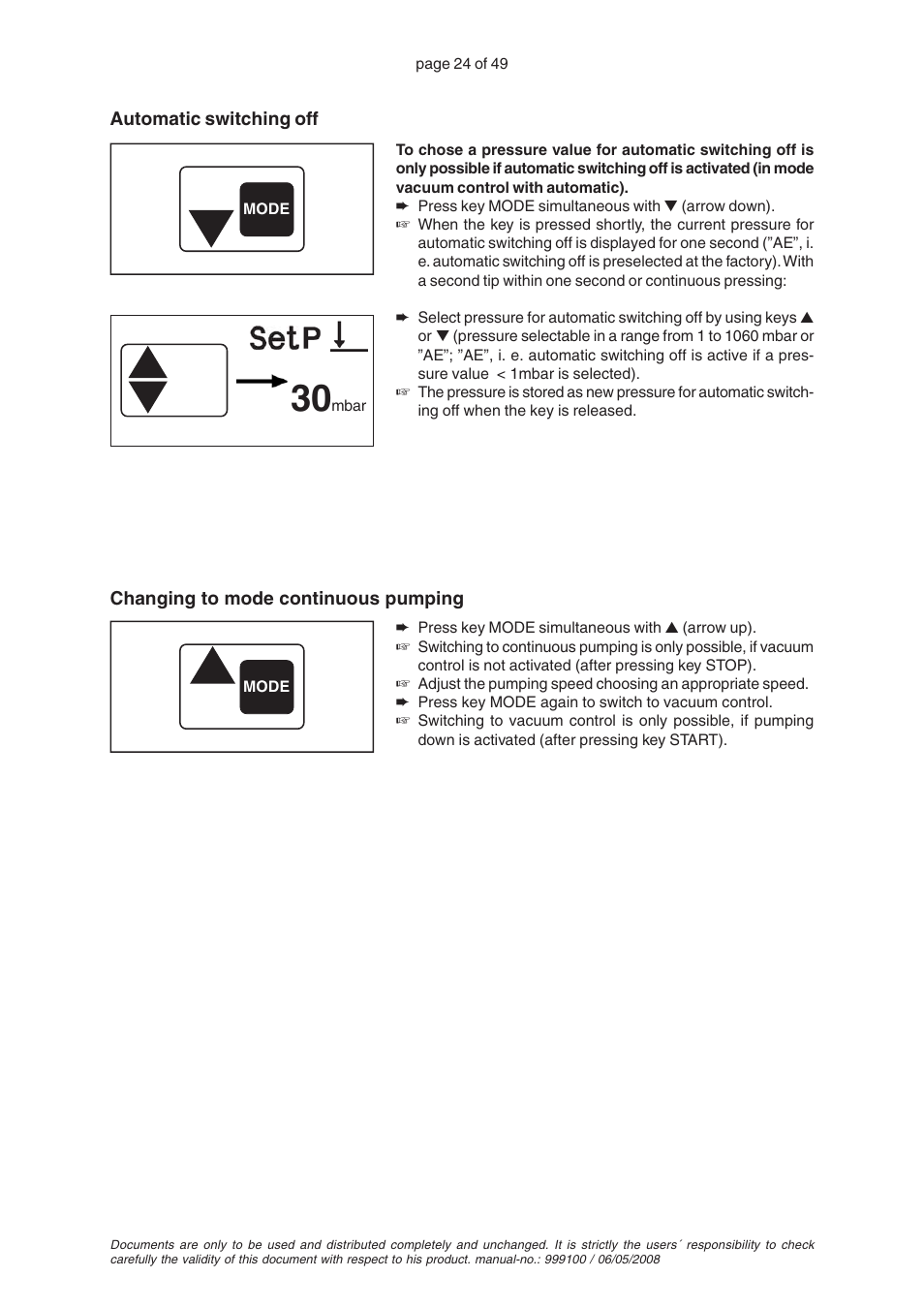 VACUUBRAND PC 2001 VARIO User Manual | Page 24 / 49