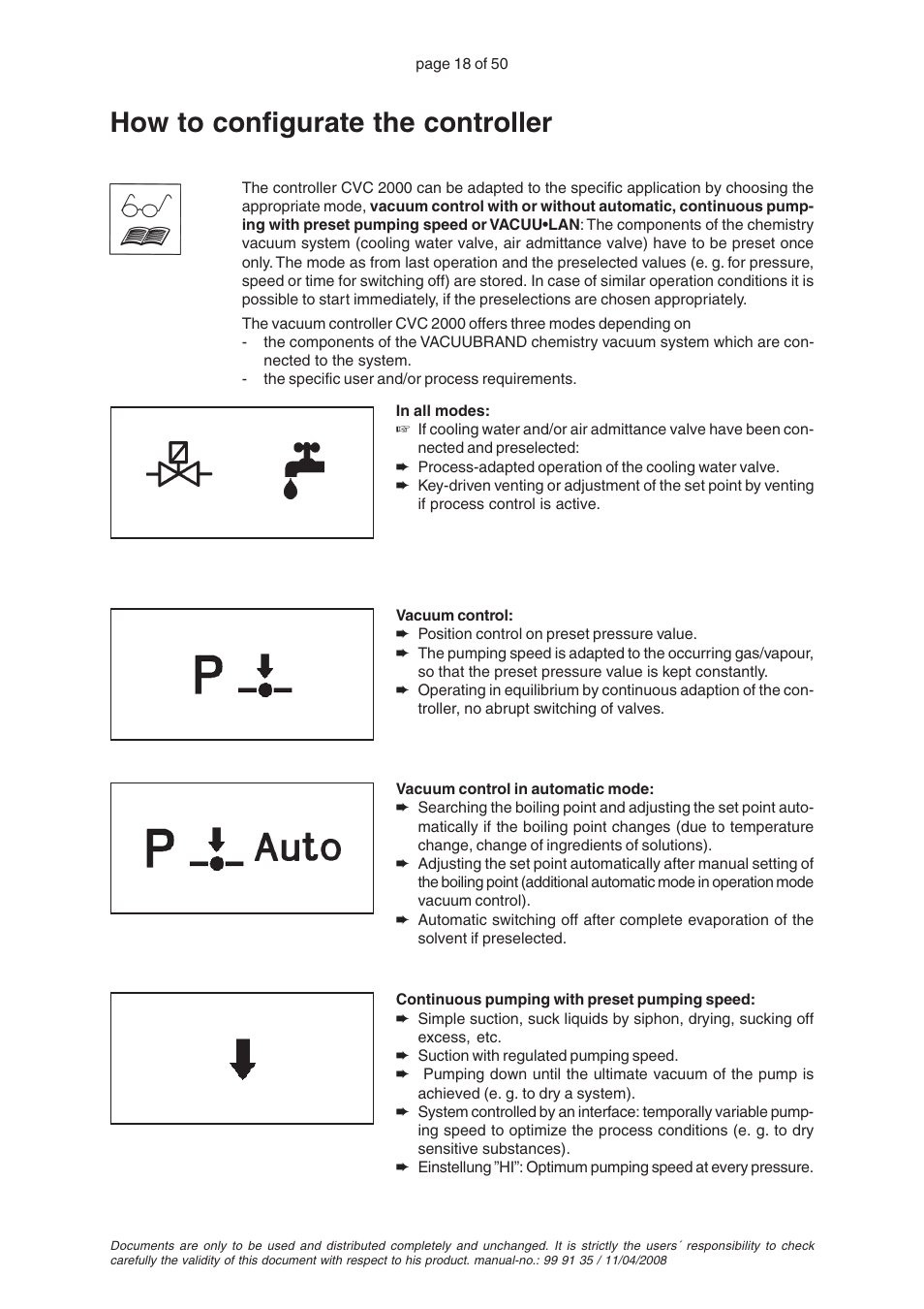 How to configurate the controller | VACUUBRAND PC 2001TE VARIO User Manual | Page 18 / 50