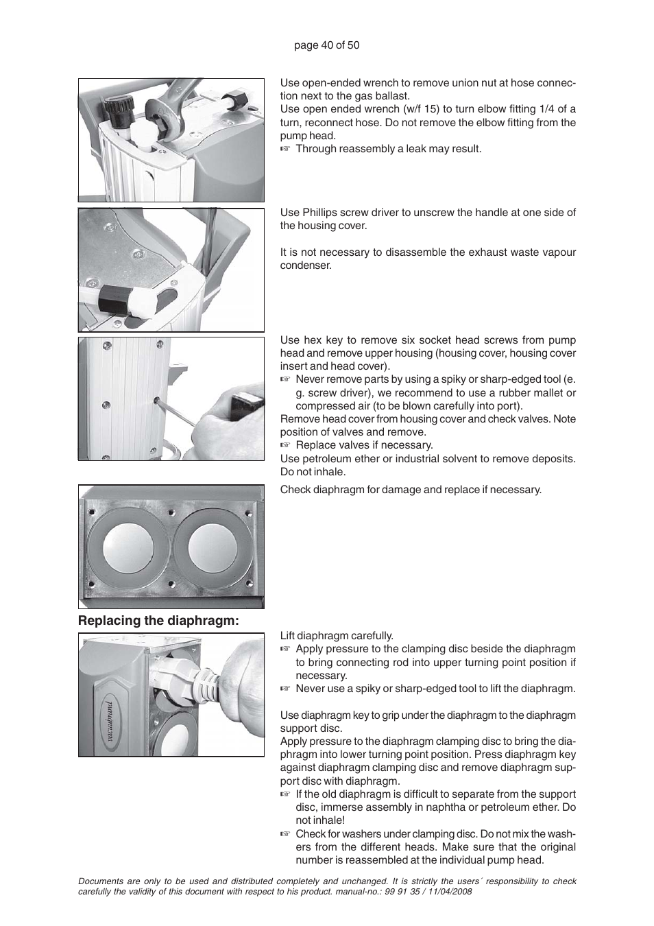 VACUUBRAND PC 2001TE VARIO User Manual | Page 40 / 50