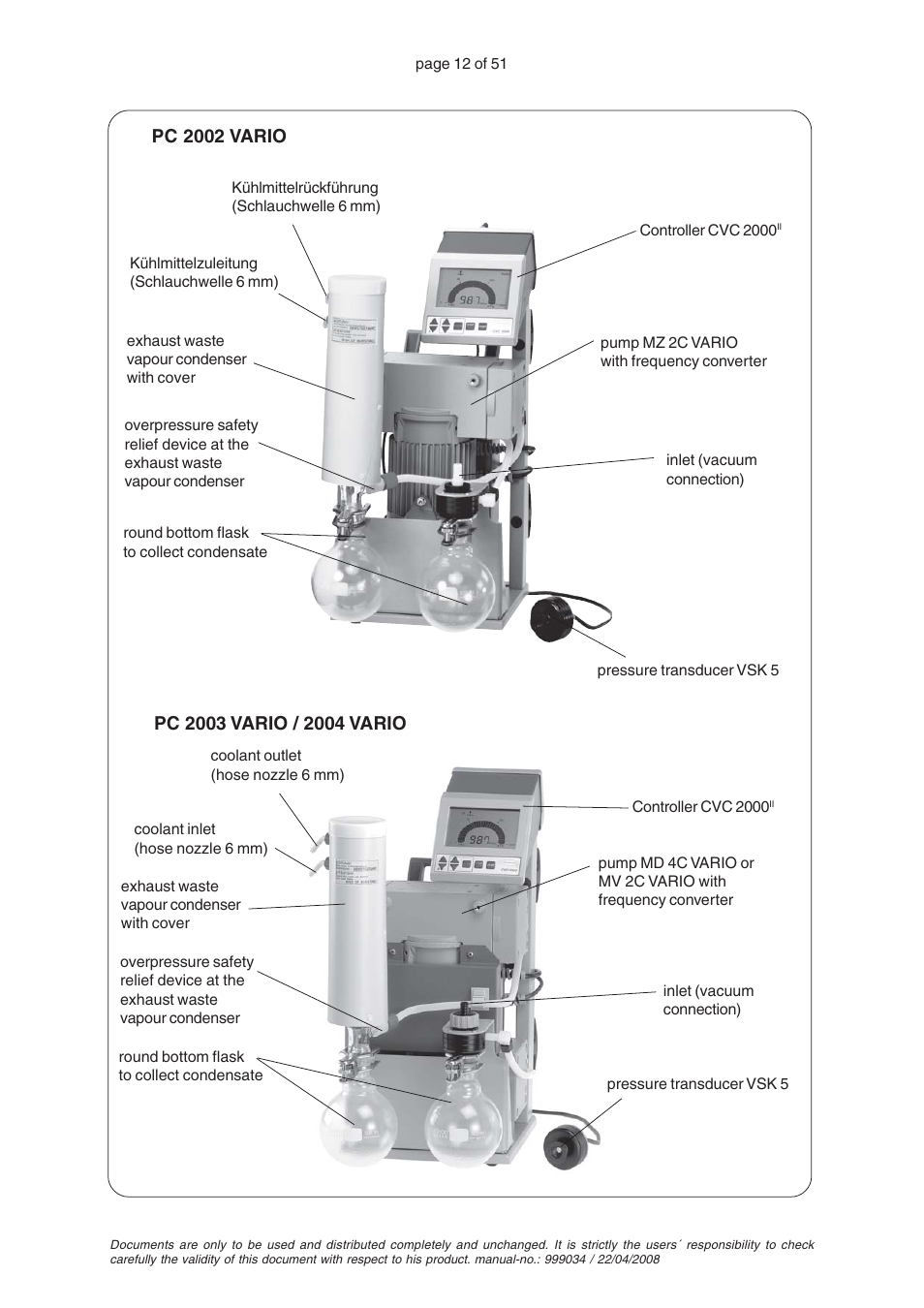 VACUUBRAND MZ 2C VARIO User Manual | Page 12 / 51