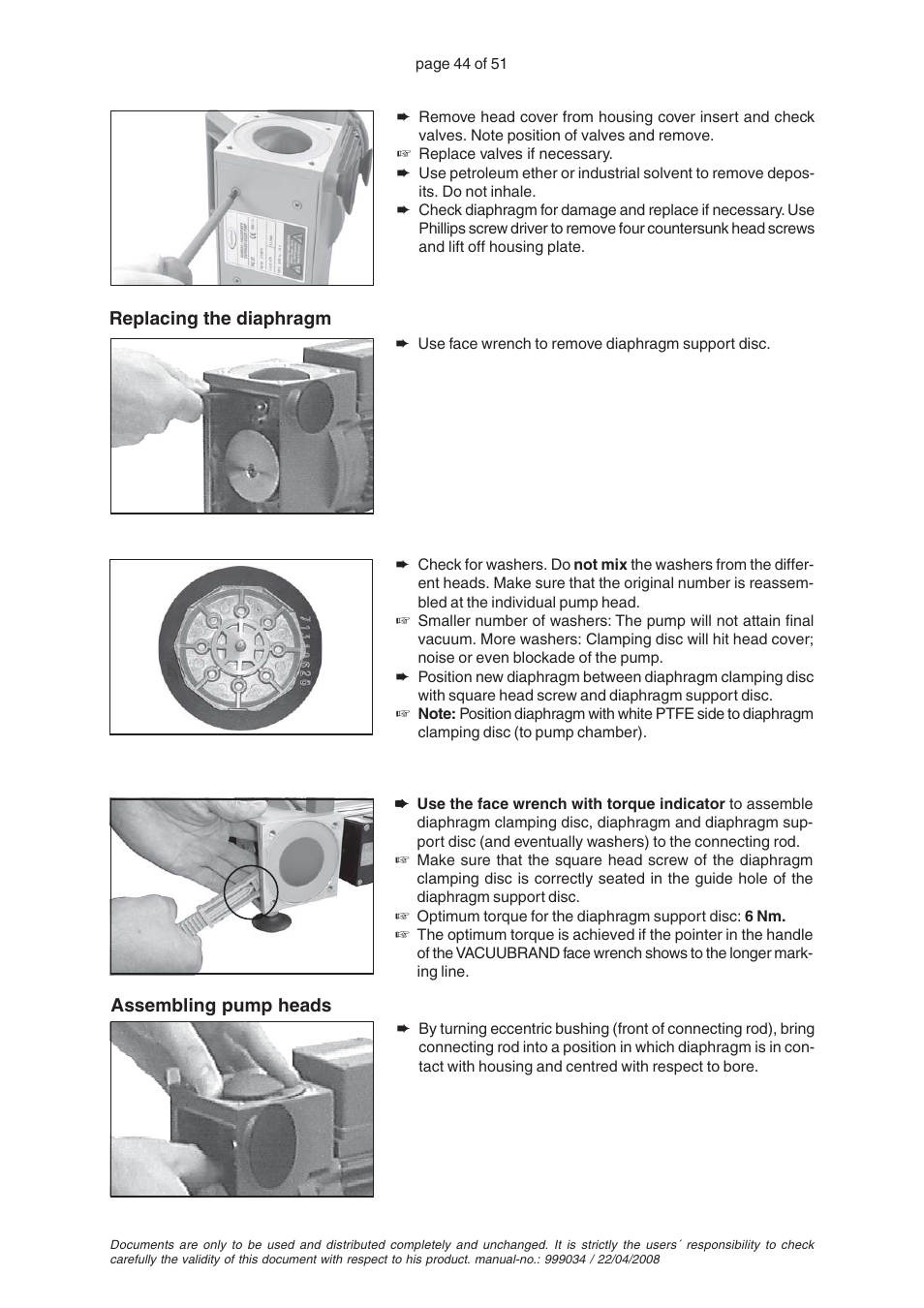 VACUUBRAND MZ 2C VARIO User Manual | Page 44 / 51