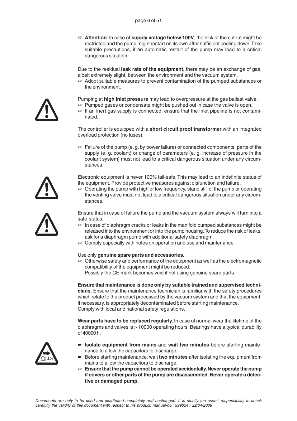 VACUUBRAND MZ 2C VARIO User Manual | Page 6 / 51