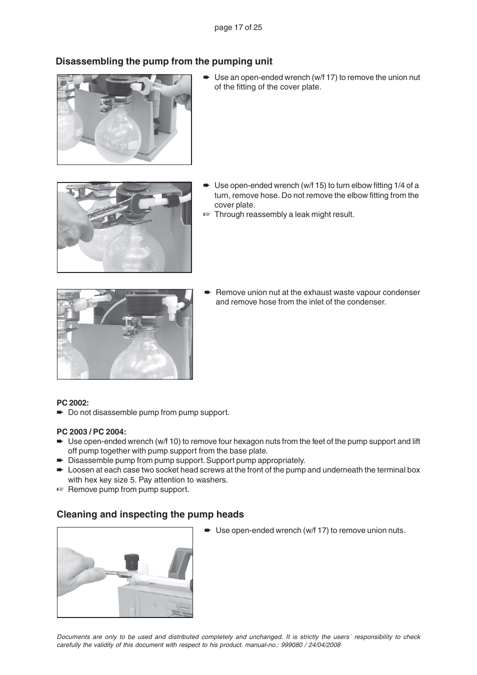 VACUUBRAND PC 2004 VARIO without controller User Manual | Page 17 / 25