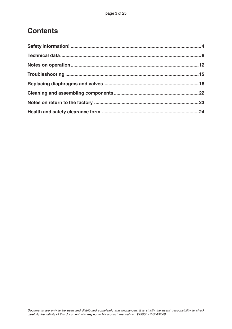 VACUUBRAND PC 2004 VARIO without controller User Manual | Page 3 / 25