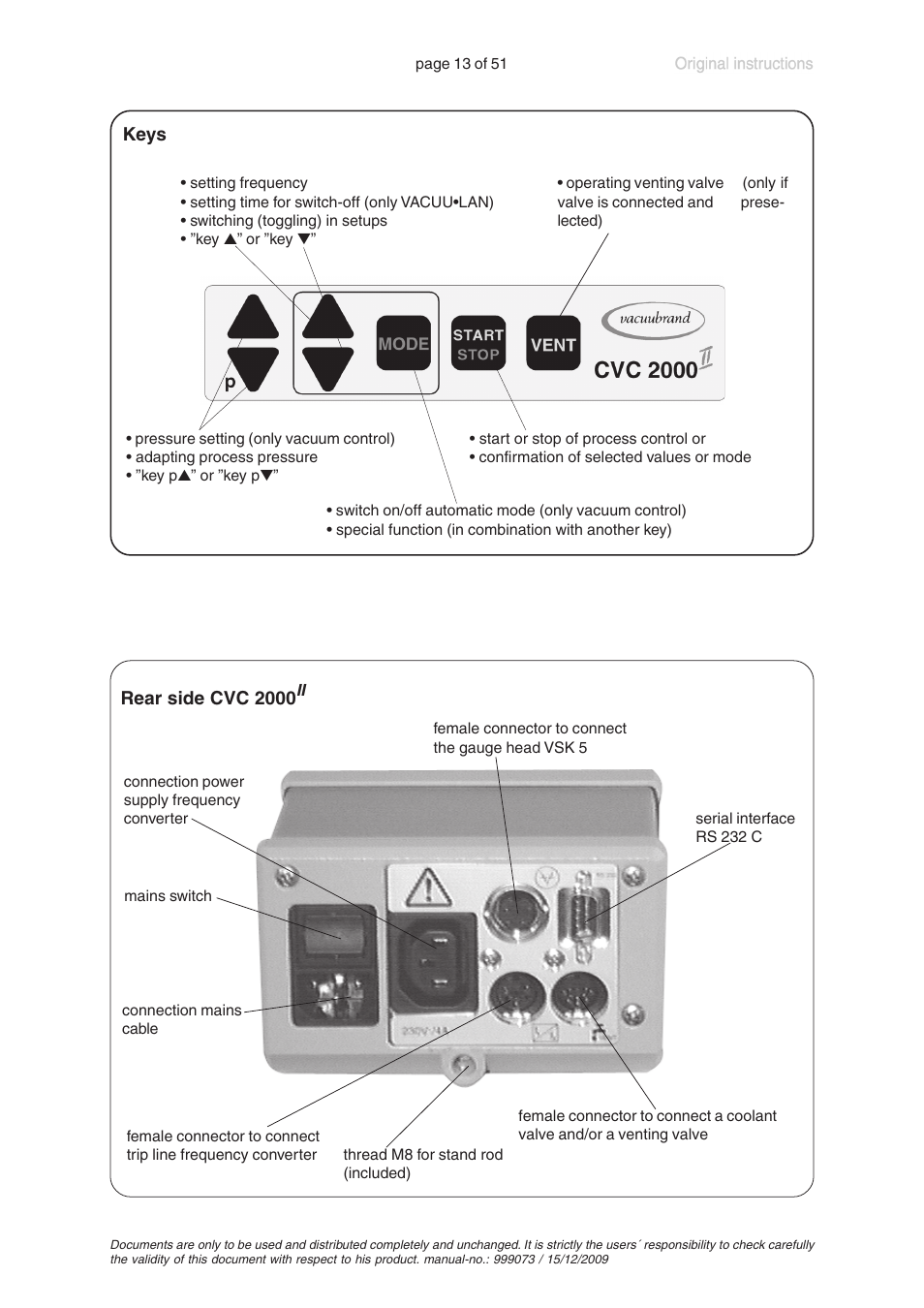 VACUUBRAND MV 10C VARIO User Manual | Page 13 / 51