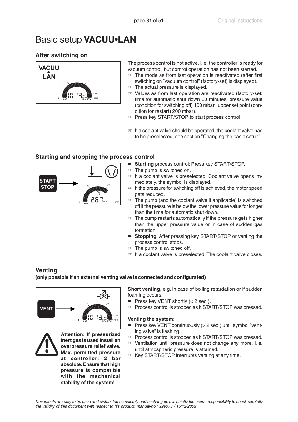 Basic setup vacuulan, Basic setup vacuu•lan | VACUUBRAND MV 10C VARIO User Manual | Page 31 / 51