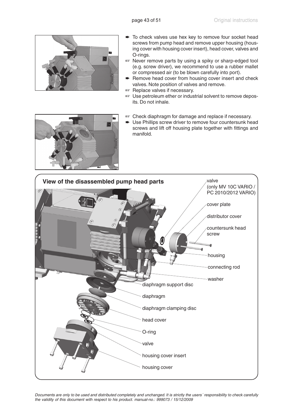 VACUUBRAND MV 10C VARIO User Manual | Page 43 / 51