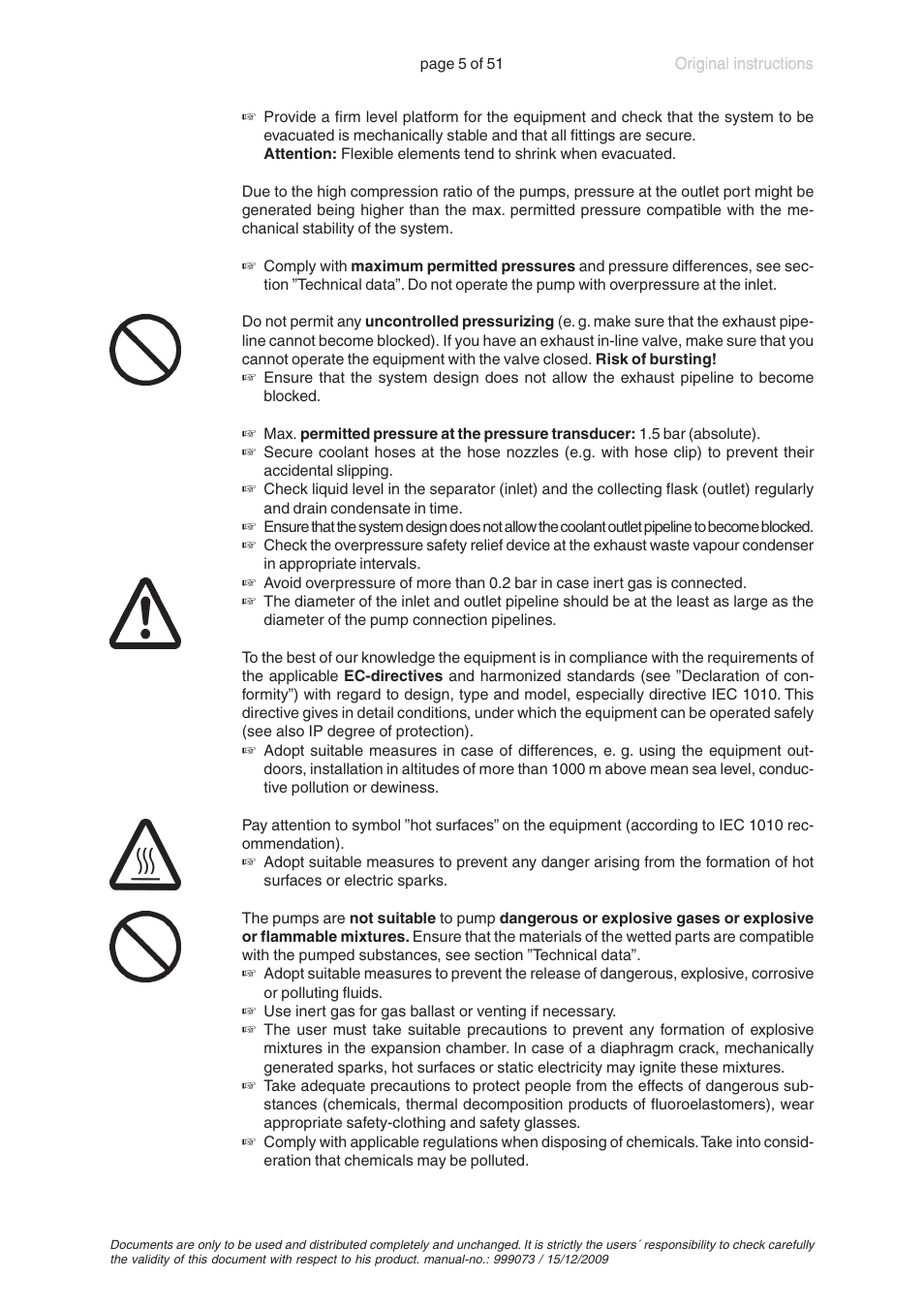 VACUUBRAND MV 10C VARIO User Manual | Page 5 / 51