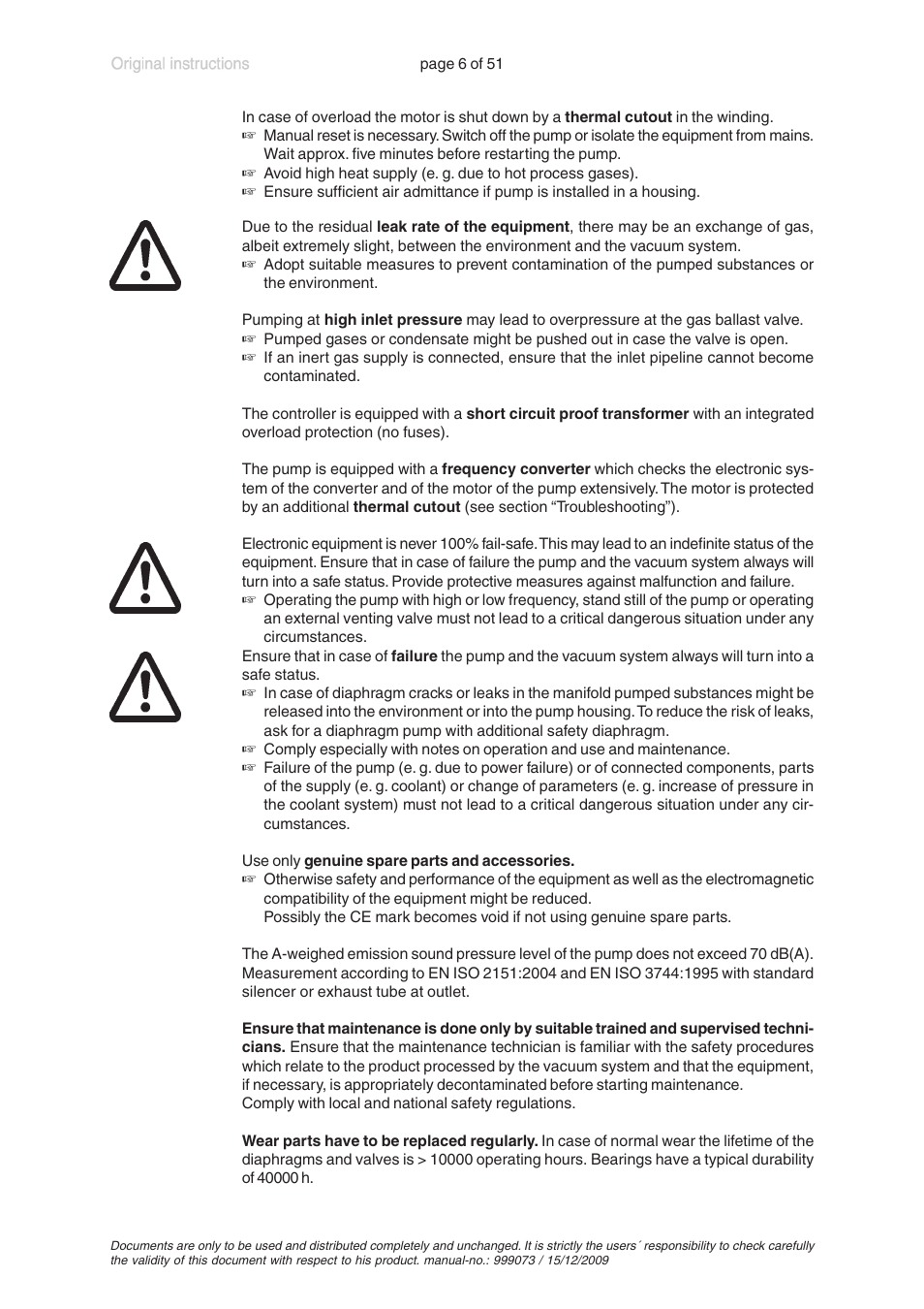 VACUUBRAND MV 10C VARIO User Manual | Page 6 / 51