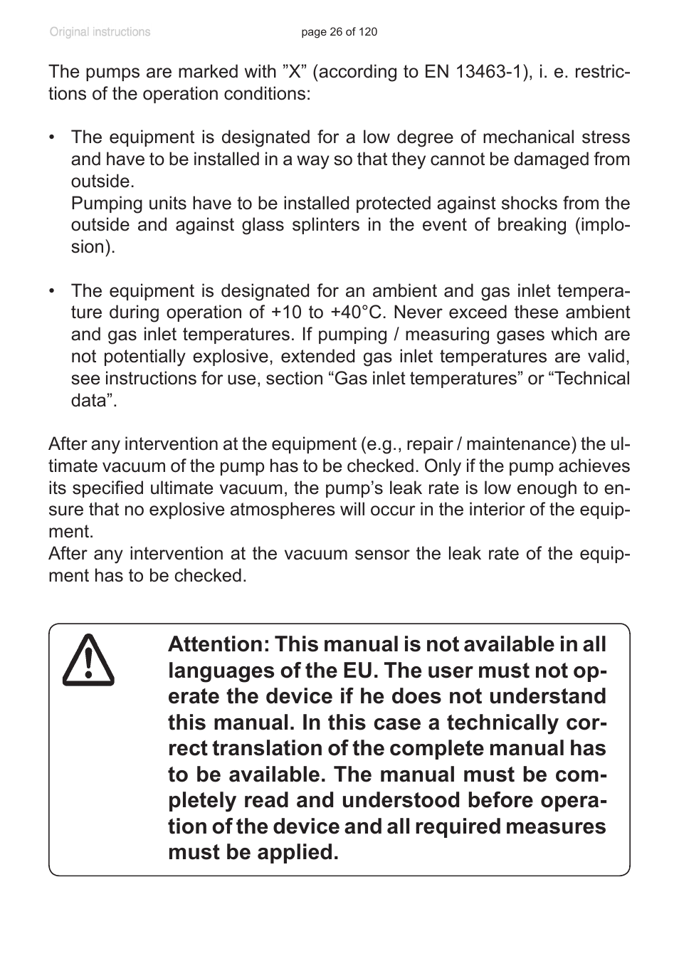 VACUUBRAND PC 3001 VARIO emission condenser Peltronic User Manual | Page 26 / 120