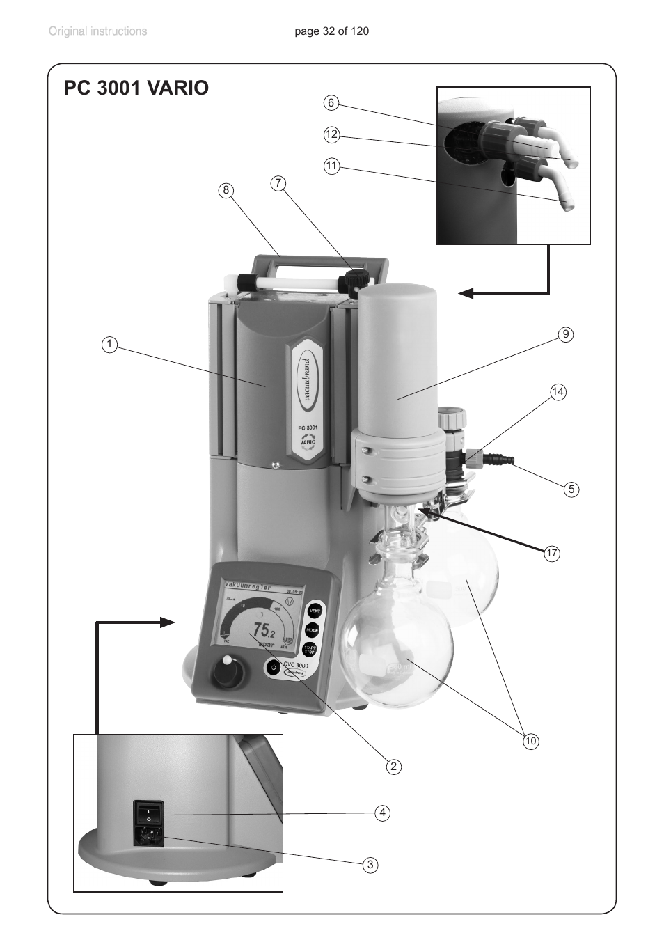 Pc 3001 vario | VACUUBRAND PC 3001 VARIO emission condenser Peltronic User Manual | Page 32 / 120