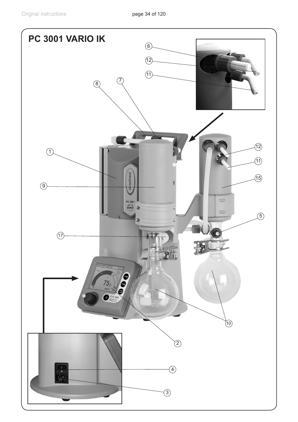 Pc 3001 vario ik | VACUUBRAND PC 3001 VARIO emission condenser Peltronic User Manual | Page 34 / 120