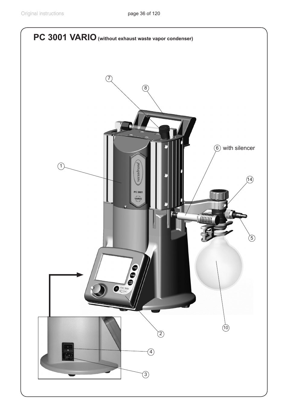 Pc 3001 vario | VACUUBRAND PC 3001 VARIO emission condenser Peltronic User Manual | Page 36 / 120