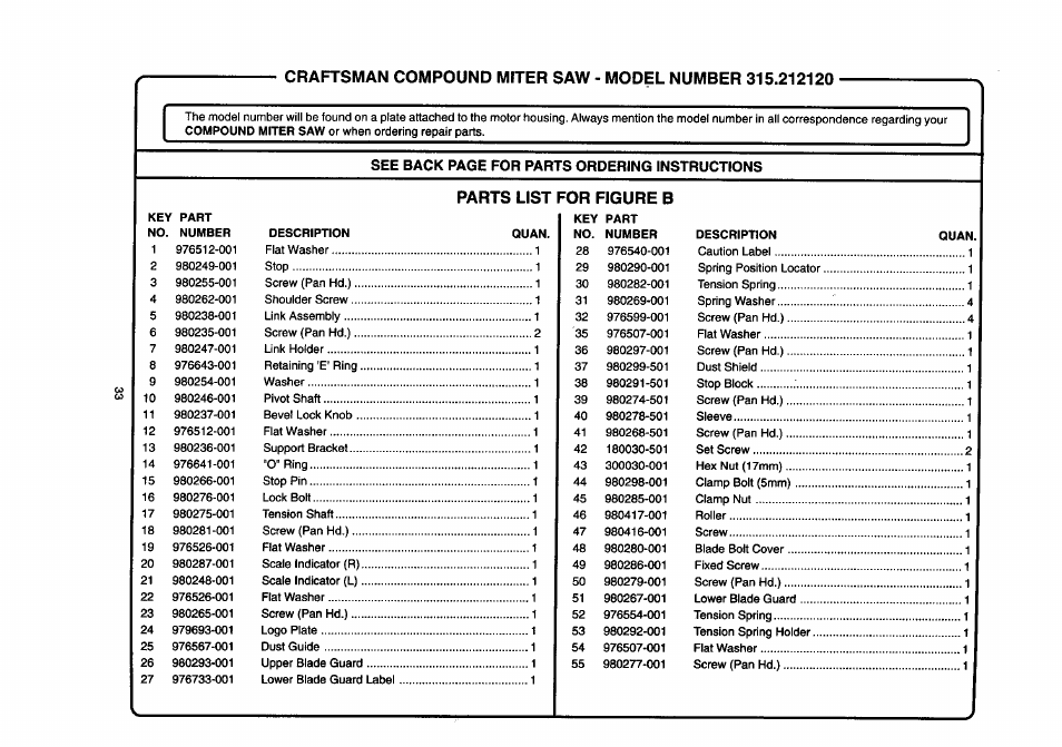 Craftsman 315.212120 User Manual | Page 33 / 36